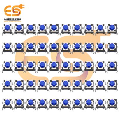 6 x 6 x 4.3mm Blue Color Tactile Momentary Push Button Switch Pack of 1000